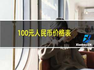 100元人民币价格表