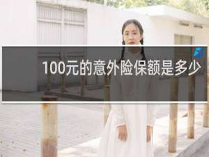 100元的意外险保额是多少