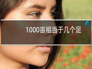 1000亩相当于几个足球场