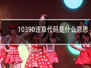10390违章代码是什么意思