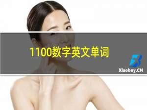 1100数字英文单词