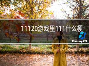 111 游戏里111什么梗