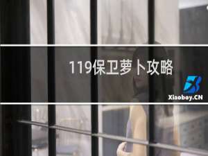 119保卫萝卜攻略