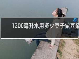 1200毫升水用多少豆子做豆浆