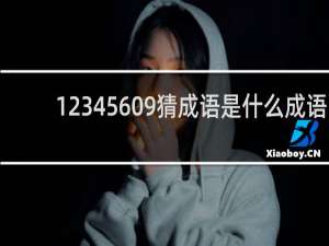 12345609猜成语是什么成语