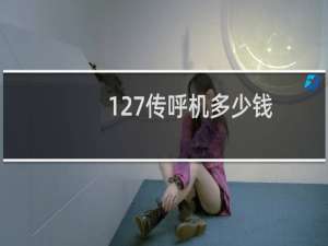 127传呼机多少钱