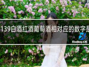 139白酒红酒葡萄酒相对应的数字是多少