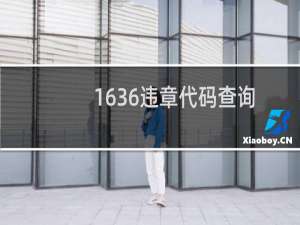 1636违章代码查询扣分（1636违章代码）