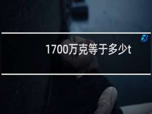1700万克等于多少t