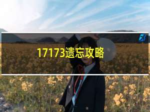 17173遗忘攻略