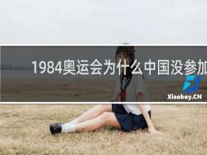 1984奥运会为什么中国没参加