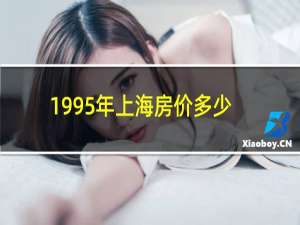 1995年上海房价多少一平