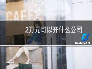 2万元可以开什么公司