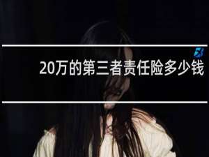 20万的第三者责任险多少钱