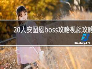 20人安图恩boss攻略视频攻略