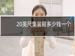 20英尺集装箱多少钱一个