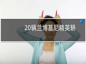 20辆兰博基尼精英轿车之一估计价值2亿卢布