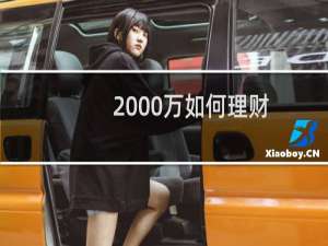 2000万如何理财