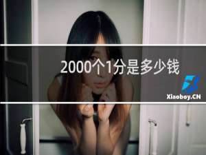 2000个1分是多少钱