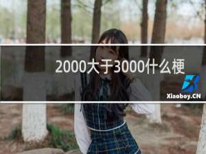 2000大于3000什么梗，2000大于3000是什么意思？什么梗