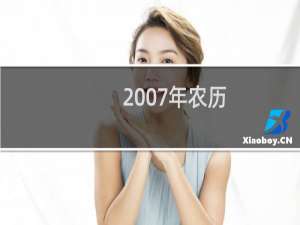 2007年农历