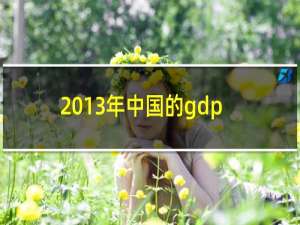 2013年中国的gdp