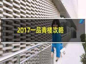 2017一品青楼攻略