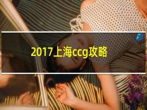 2017上海ccg攻略