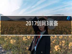 2017剑网3装备