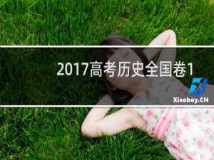 2017高考历史全国卷1