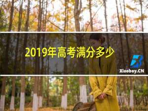 2019年高考满分多少