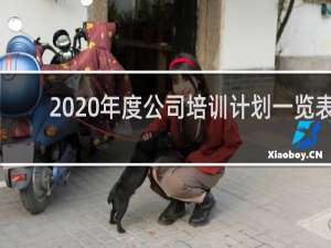 2020年度公司培训计划一览表