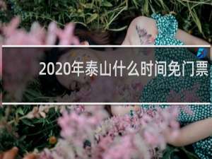 2020年泰山什么时间免门票