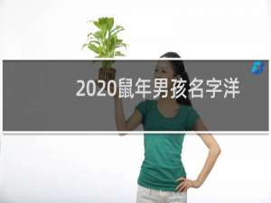 2020鼠年男孩名字洋气