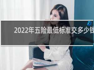 2022年五险最低标准交多少钱