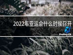 2022年亚运会什么时候召开