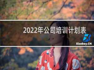 2022年公司培训计划表