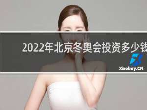 2022年北京冬奥会投资多少钱