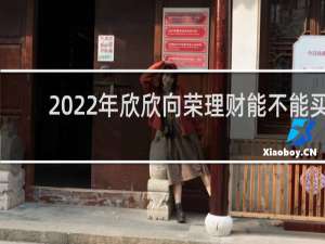 2022年欣欣向荣理财能不能买