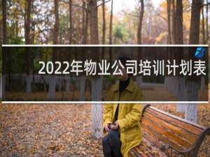 2022年物业公司培训计划表