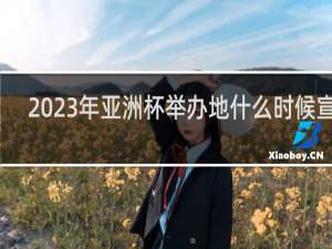 2023年亚洲杯举办地什么时候宣布