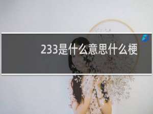 233是什么意思什么梗