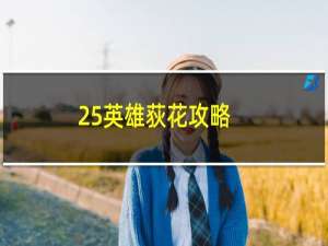 25英雄荻花攻略