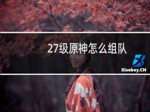 27级原神怎么组队