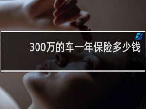 300万的车一年保险多少钱
