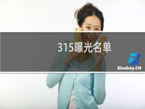 315曝光名单（315）