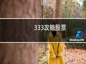333攻略股票