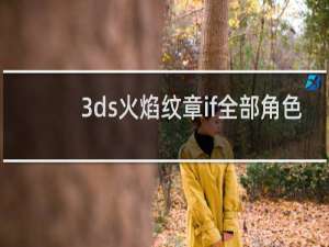 3ds火焰纹章if全部角色