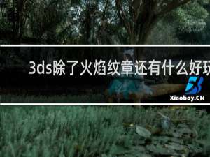 3ds除了火焰纹章还有什么好玩