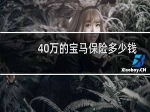 40万的宝马保险多少钱